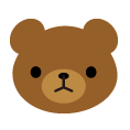 熊の顔の差し替えイラストn21