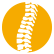 黄色の丸と背骨の接骨院整骨院用マークme01