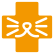 オレンジ十字にヒゲの動物病院用マークmg02