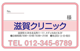 透透明感のあるデザインがワンポイントの一般診察券デザインA32